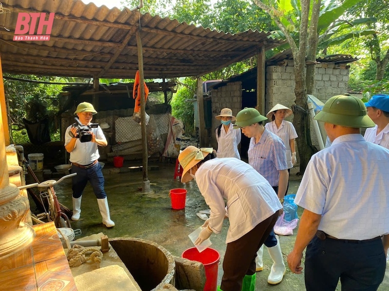 Thạch Thành: Khẩn trương vệ sinh môi trường, phòng chống dịch bệnh sau mưa lũ