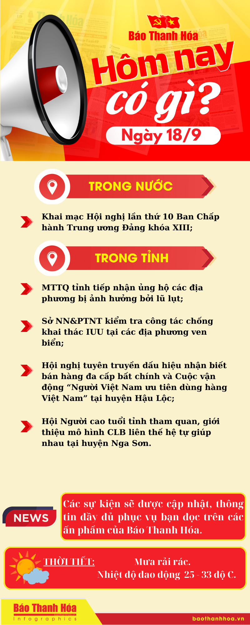 Hôm nay có gì? - Sự kiện nổi bật ngày 18/9/2024