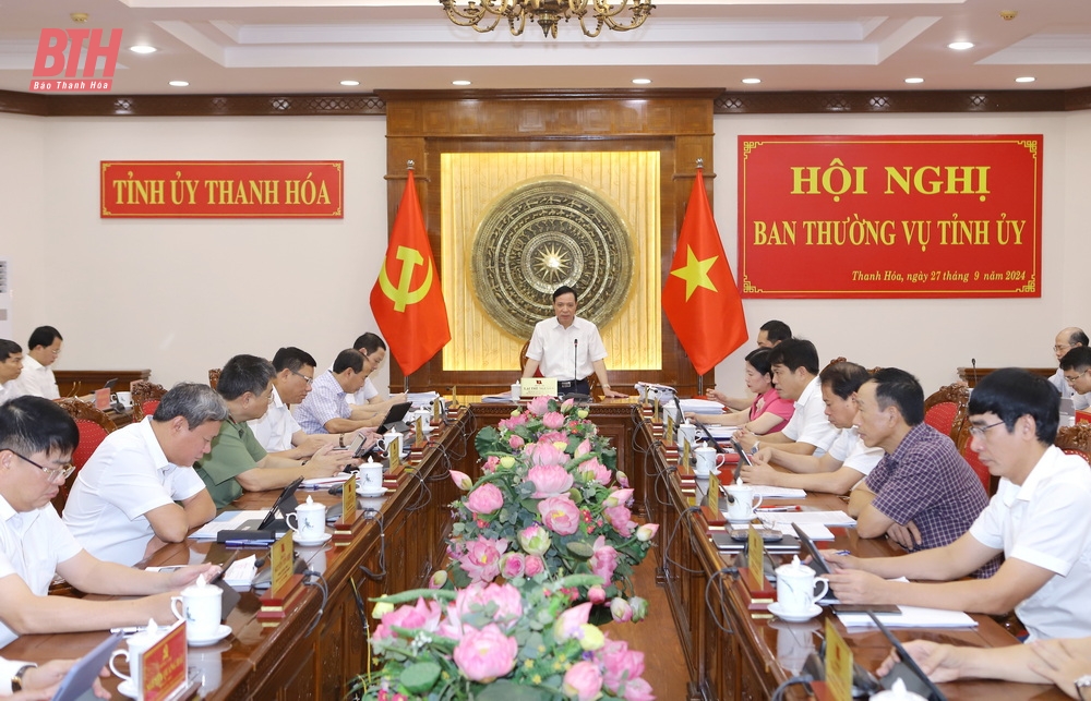 Ban Thường vụ Tỉnh ủy đánh giá tình hình thực hiện nhiệm vụ 9 tháng; đề ra nhiệm vụ trọng tâm 3 tháng cuối năm 2024; định hướng mục tiêu, nhiệm vụ năm 2025