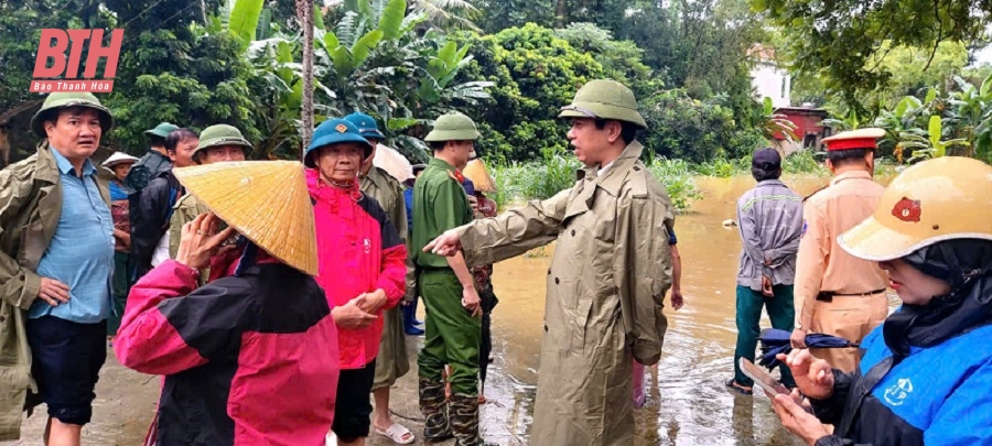 Yên Định: khẩn trương di dời người và tài sản, gia súc có nguy cơ cao bị ảnh hưởng mưa, xả lũ