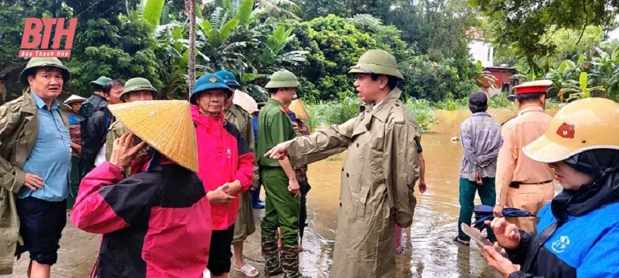 Yên Định: khẩn trương di dời người và tài sản, gia súc có nguy cơ cao bị ảnh hưởng mưa, xả lũ