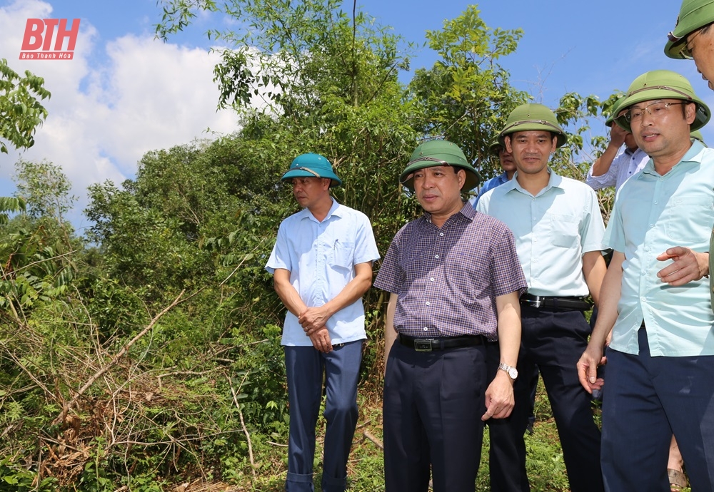 Phó Bí thư Thường trực Tỉnh uỷ Lại Thế Nguyên kiểm tra tình hình ứng phó với thiên tai tại Thạch Thành