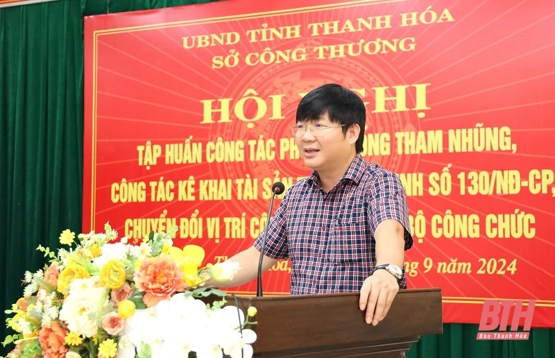 Sở Công Thương tập huấn công tác phòng, chống tham nhũng, kê khai tài sản thu nhập cho cán bộ, công kèo nhà cái m88