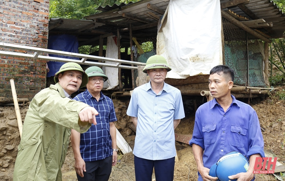Chủ tịch UBND tỉnh Đỗ Minh Tuấn kiểm tra công tác phòng, chống thiên tai tại huyện Bá Thước, Cẩm Thủy