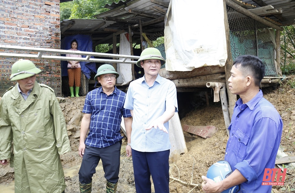 Chủ tịch UBND tỉnh Đỗ Minh Tuấn kiểm tra công tác phòng, chống thiên tai tại huyện Bá Thước, Cẩm Thủy
