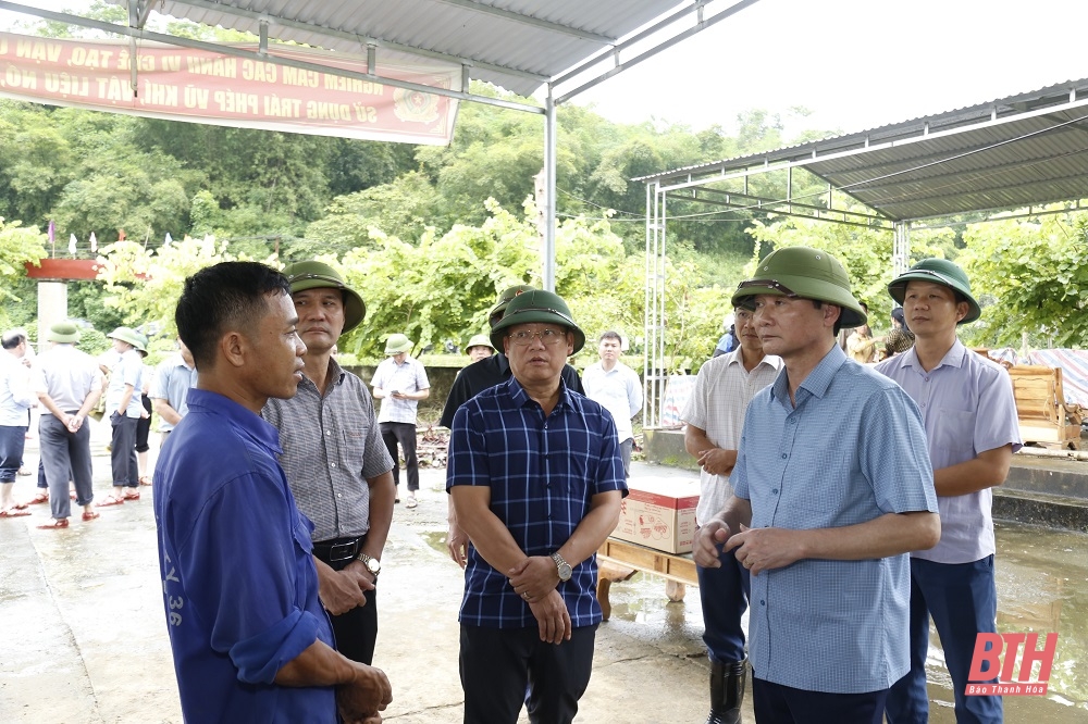 Chủ tịch UBND tỉnh Đỗ Minh Tuấn kiểm tra công tác phòng, chống thiên tai tại huyện Bá Thước, Cẩm Thủy