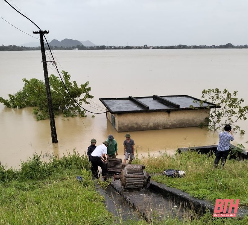 Hoằng Hóa: Di dời 21 hộ dân do mực nước sông Mã dâng cao