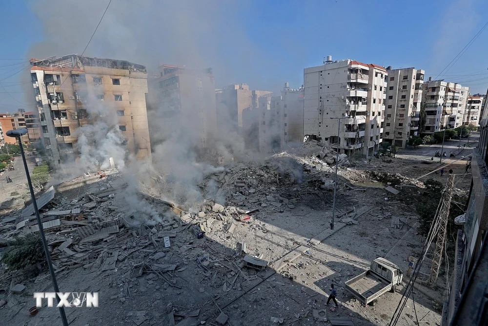 Israel tiến hành đợt không kích mới vào trung tâm thủ đô Beirut đăng ký m88 Liban