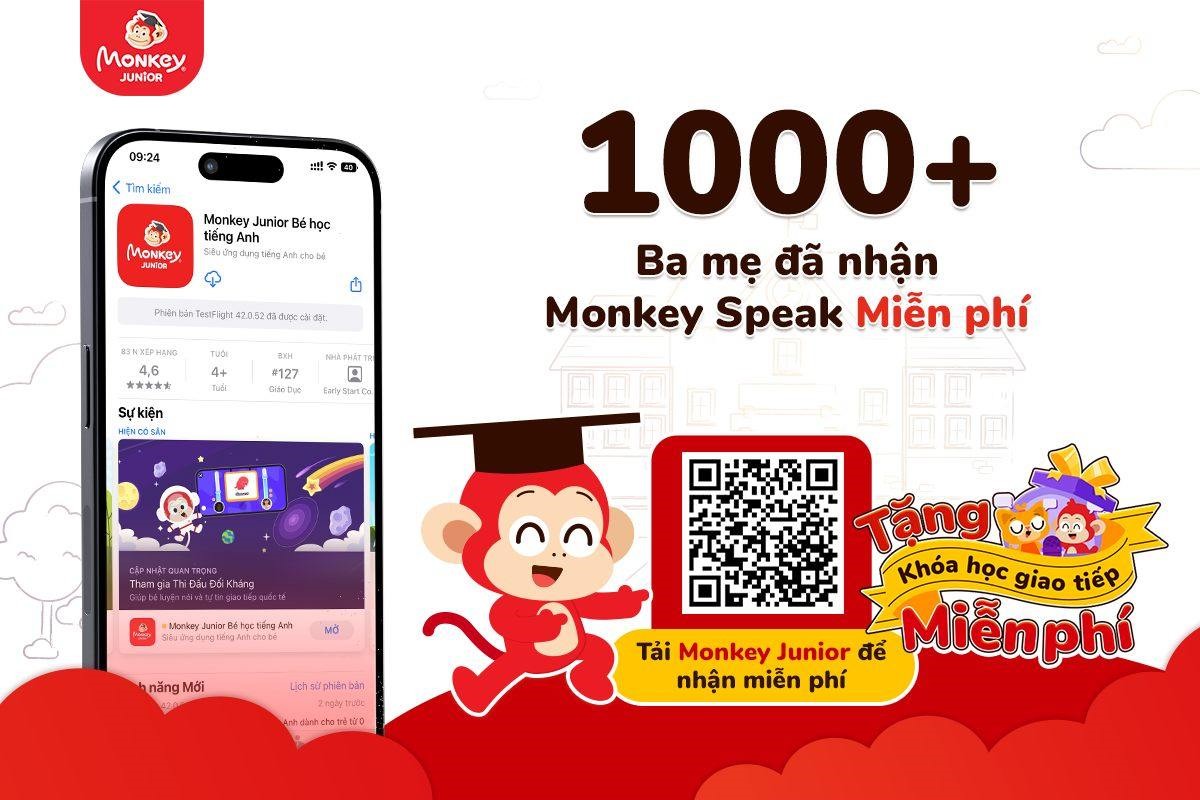 Monkey Speak - Bước đột phá trong công nghệ học tiếng Anh giao tiếp cho trẻ