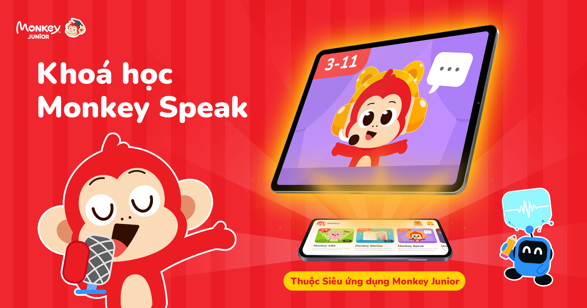 Monkey Speak - Bước đột phá trong công nghệ học tiếng Anh giao tiếp cho trẻ