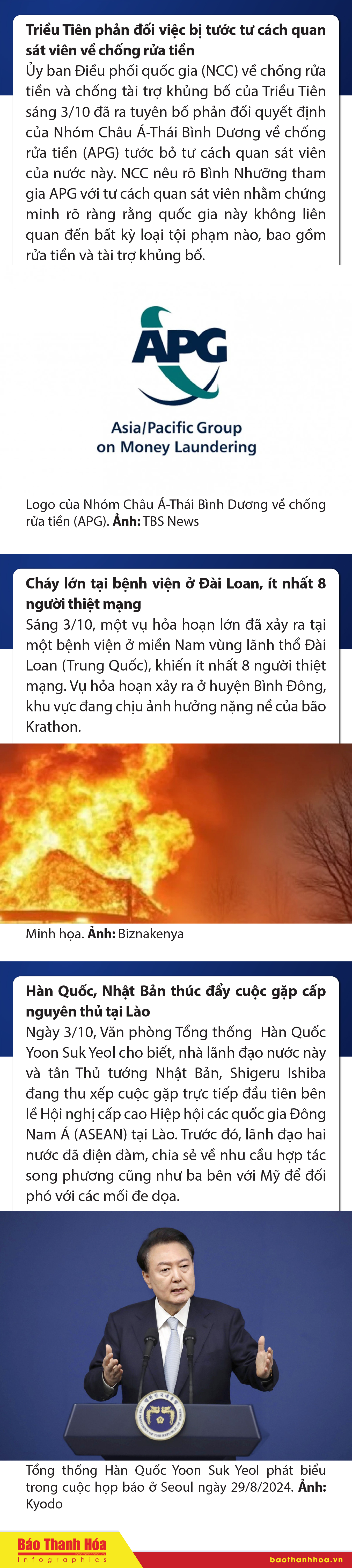 Sự kiện nổi bật trong nước, quốc tế ngày 3/10