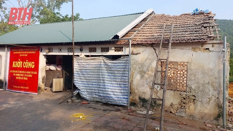 Huyện Hà Trung khởi công xây dựng nhà ở cho hộ nghèo