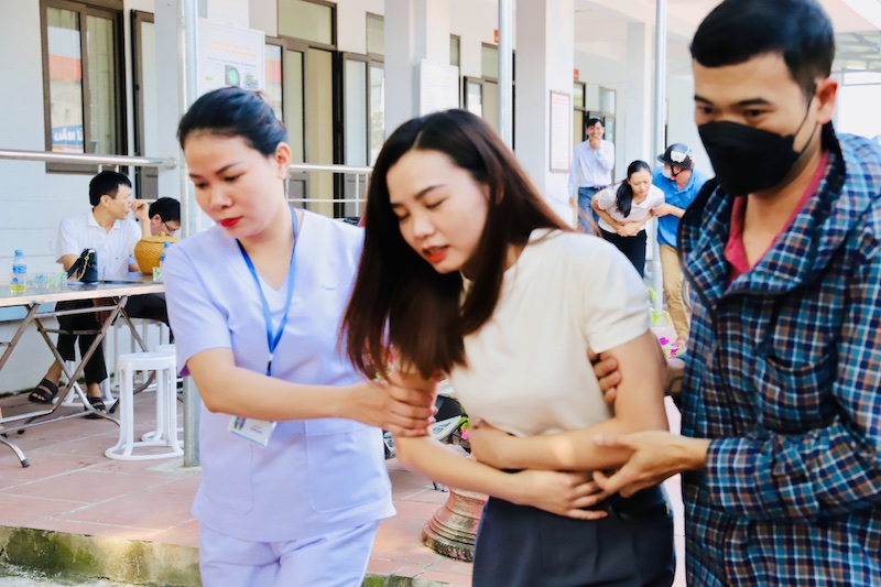 Diễn tập điều tra, xử lý vụ ngộ độc thực phẩm tại huyện Nông Cống