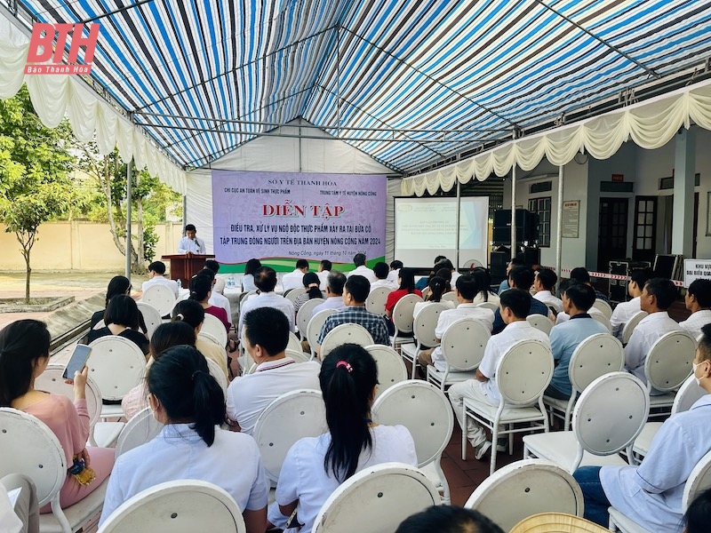Diễn tập điều tra, xử lý vụ ngộ độc thực phẩm tại huyện Nông Cống