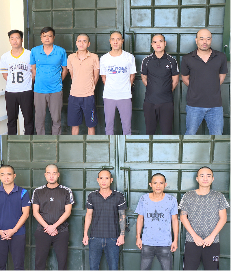 Công an huyện Cẩm Thủy liên tiếp bắt 2 vụ, 10 đối tượng mua bán và tổ chức sử dụng ma túy