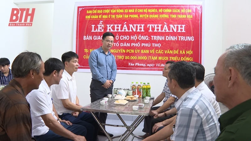 Quảng Xương: Khánh thành, bàn giao nhà tình nghĩa cho hộ nghèo