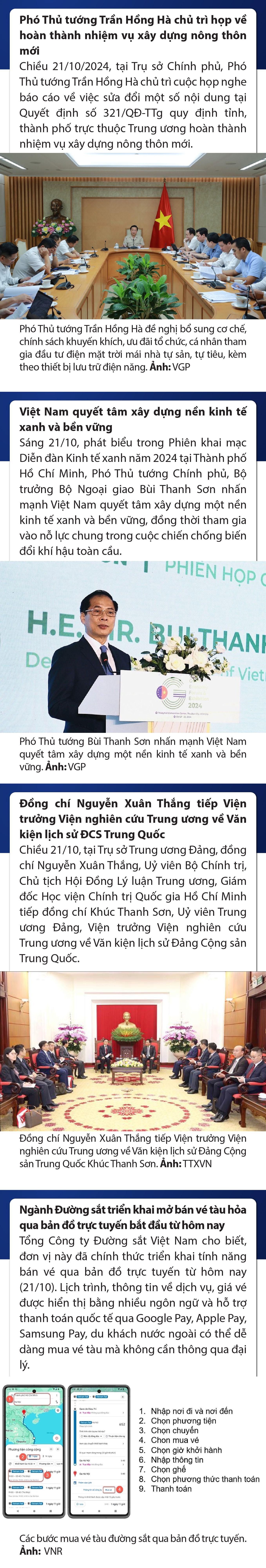 Sự kiện nổi bật trong nước, quốc tế ngày 21/10