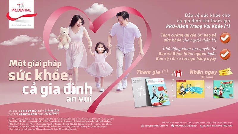 Prudential trao món quà chu toàn giải pháp bảo vệ sức khỏe cho cả gia đình dịp cuối năm (**)