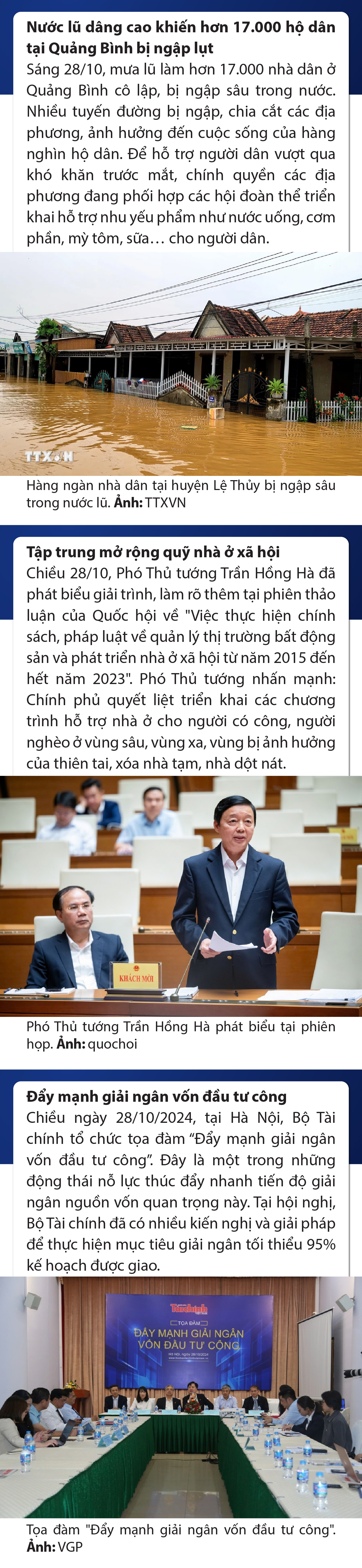 Sự kiện nổi bật trong nước, quốc tế ngày 28/10