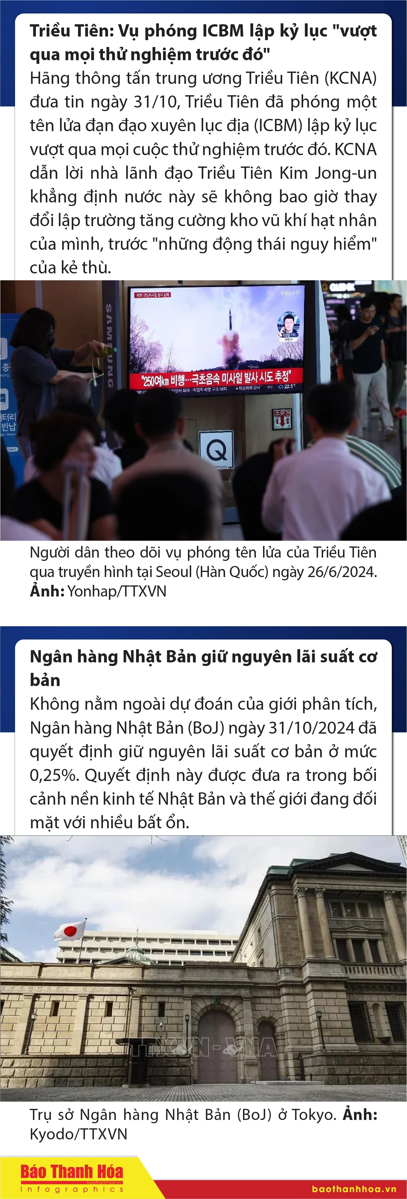 Sự kiện nổi bật trong nước, quốc tế ngày 31/10