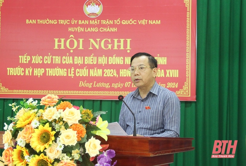 Tổ đại biểu HĐND tỉnh tiếp xúc cử tri huyện Lang Chánh