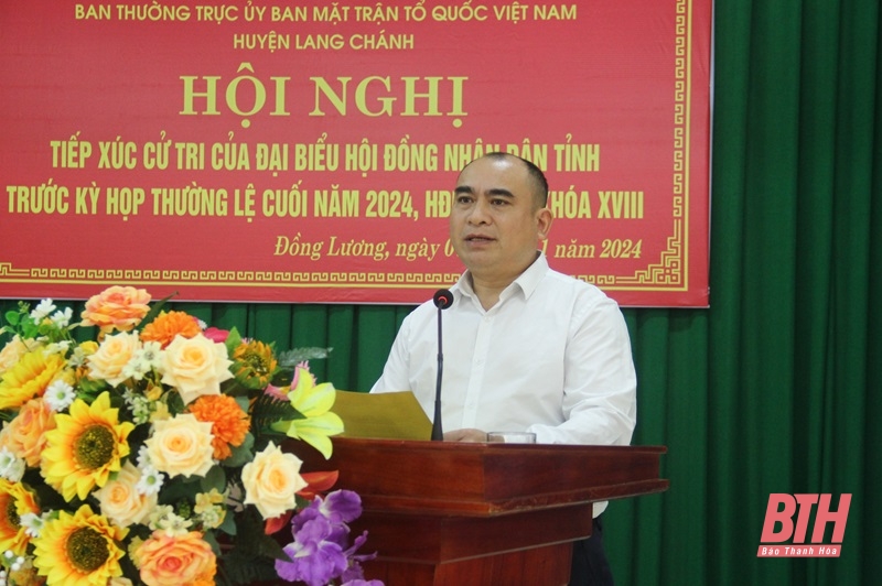 Tổ đại biểu HĐND tỉnh tiếp xúc cử tri huyện Lang Chánh