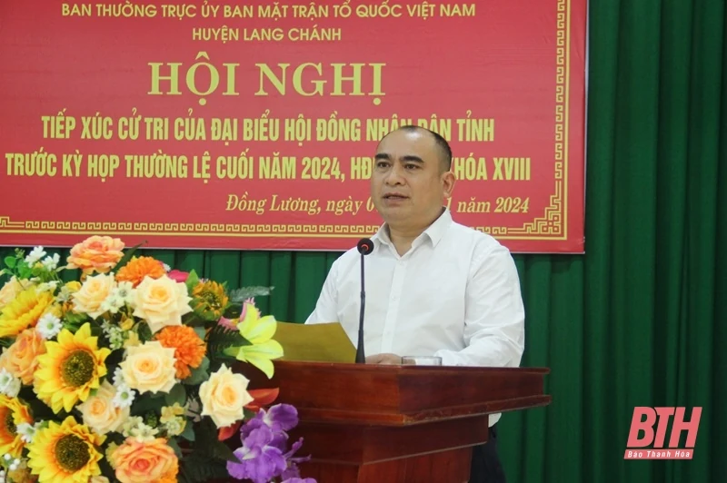 Tổ đại biểu HĐND tỉnh tiếp xúc cử tri huyện Lang Chánh
