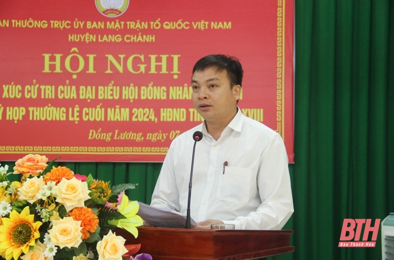 Tổ đại biểu HĐND tỉnh tiếp xúc cử tri huyện Lang Chánh