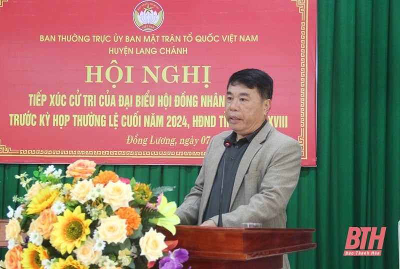 Tổ đại biểu HĐND tỉnh tiếp xúc cử tri huyện Lang Chánh