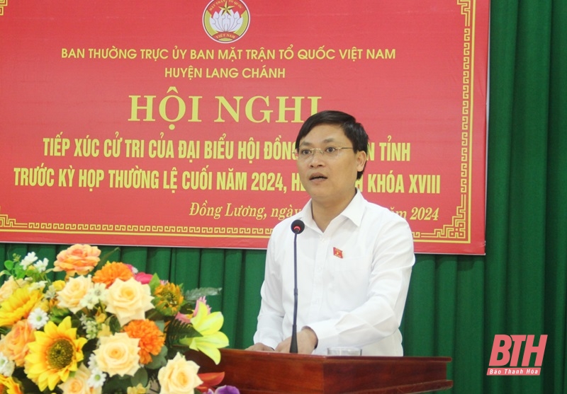 Tổ đại biểu HĐND tỉnh tiếp xúc cử tri huyện Lang Chánh