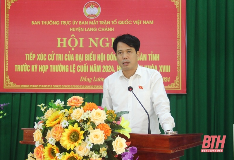 Tổ đại biểu HĐND tỉnh tiếp xúc cử tri huyện Lang Chánh