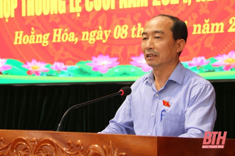 Phó Chủ tịch Thường trực HĐND tỉnh Lê Tiến Lam tiếp xúc cử tri huyện Hoằng Hoá trước kỳ họp thường lệ cuối năm 2024