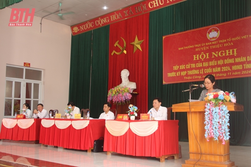 Cử tri huyện Thiệu Hóa kiến nghị nhiều vấn đề liên quan đến đời sống dân sinh