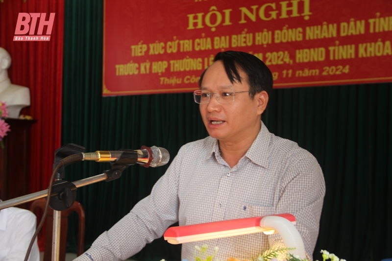 Cử tri huyện Thiệu Hóa kiến nghị nhiều vấn đề liên quan đến đời sống dân sinh