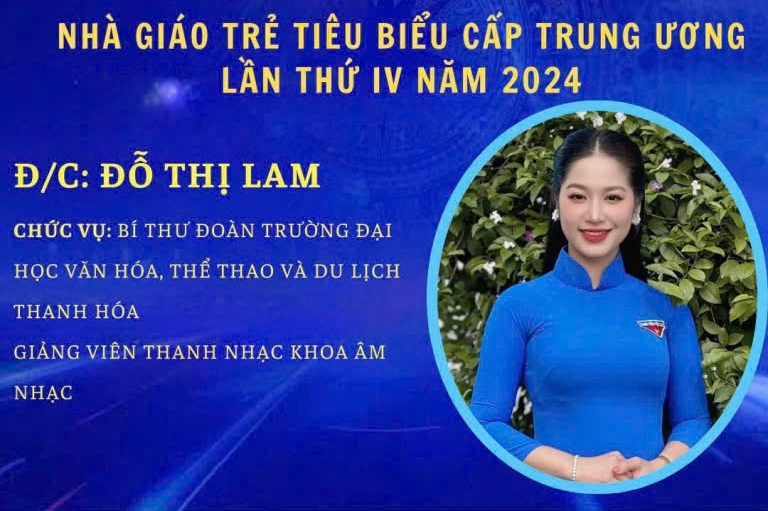 Thanh Hóa có 1 giảng viên được vinh danh “Nhà giáo trẻ tiêu biểu” cấp Trung ương