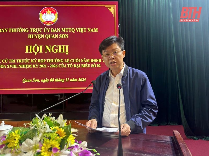 Cử tri huyện Quan Sơn kiến nghị đầu tư cơ sở hạ tầng phục vụ phát triển sản xuất, ổn định đời sống