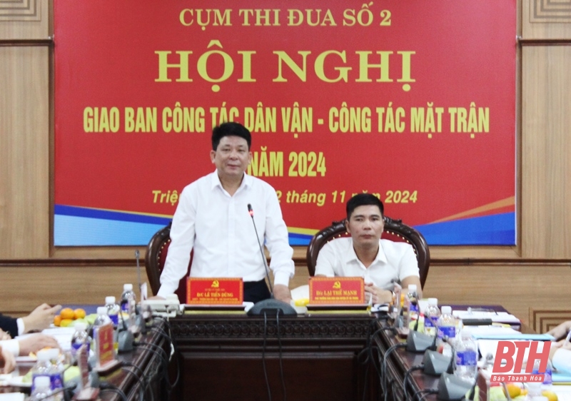 Cụm thi đua số 2 giao ban công tác dân vận và MTTQ năm 2024