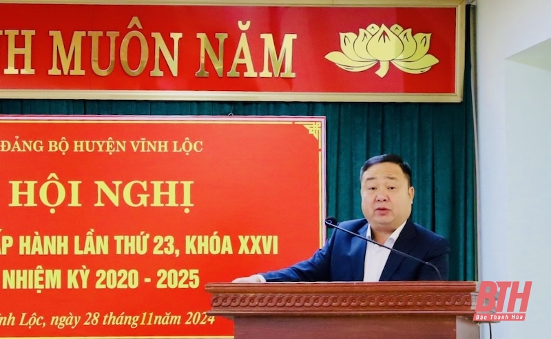 Hội nghị lần thứ 23 Ban Chấp hành Đảng bộ huyện Vĩnh Lộc khóa XXVI