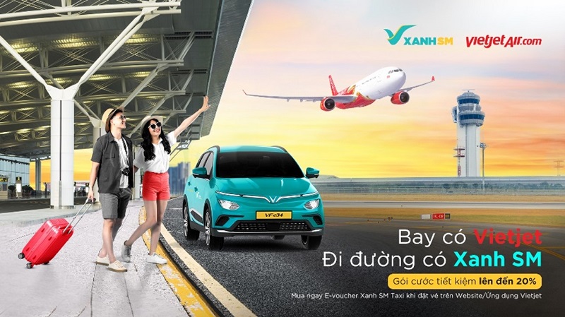 Bay có Vietjet, đi đường có Xanh SM!