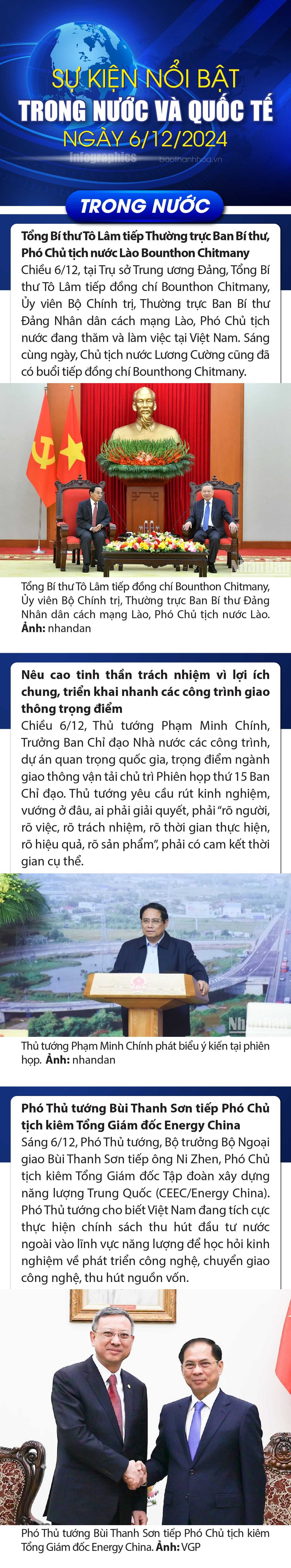 Sự kiện nổi bật trong nước, quốc tế ngày 6/12