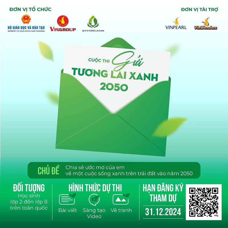 Phát động cuộc thi “Gửi tương lai Xanh 2050” - Lan tỏa thông điệp xanh cho thế hệ tương lai