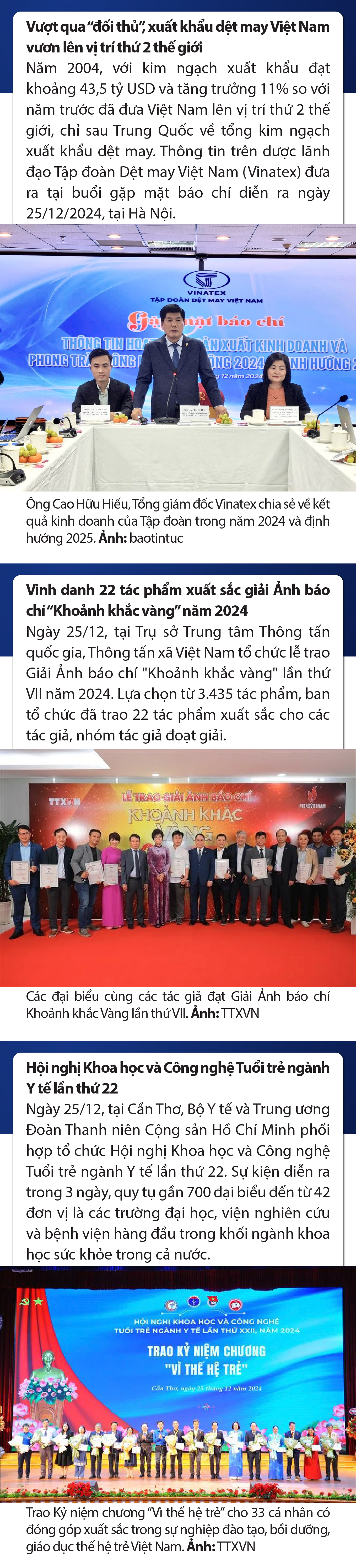 Sự kiện nổi bật trong nước, quốc tế ngày 25/12