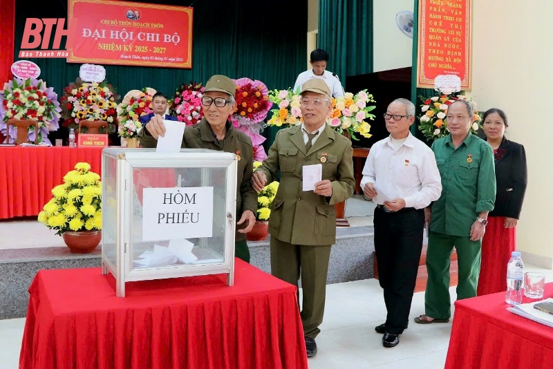 Đại hội điểm chi bộ Hoạch Thôn, Đảng bộ xã Định Tăng, nhiệm kỳ 2025-2027