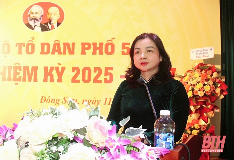 Đại hội điểm Chi bộ tổ dân phố 5, phường Đông Sơn