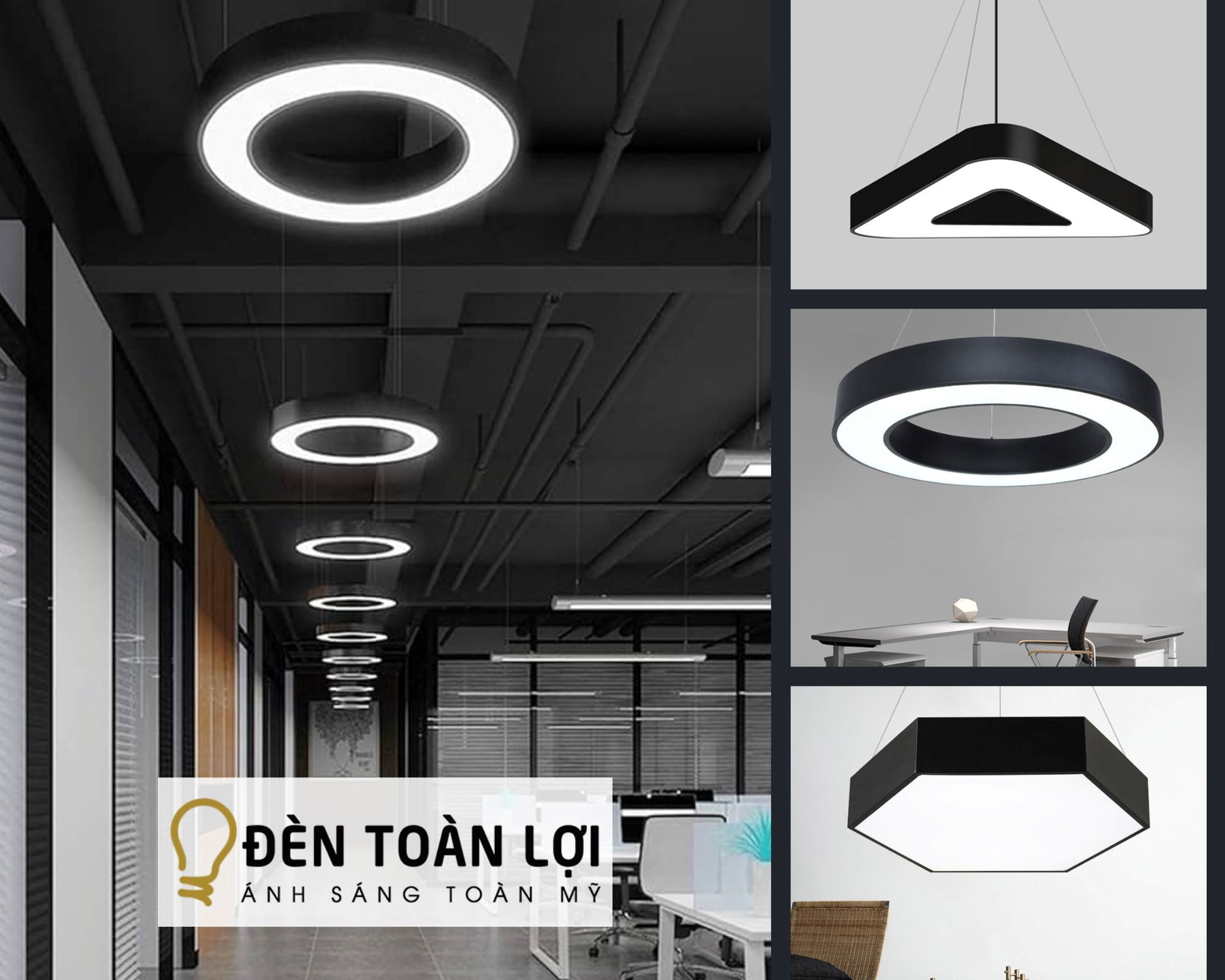Bộ sưu tập mẫu đèn thả văn phòng đẹp, bán chạy tại showroom Đèn Toàn Lợi