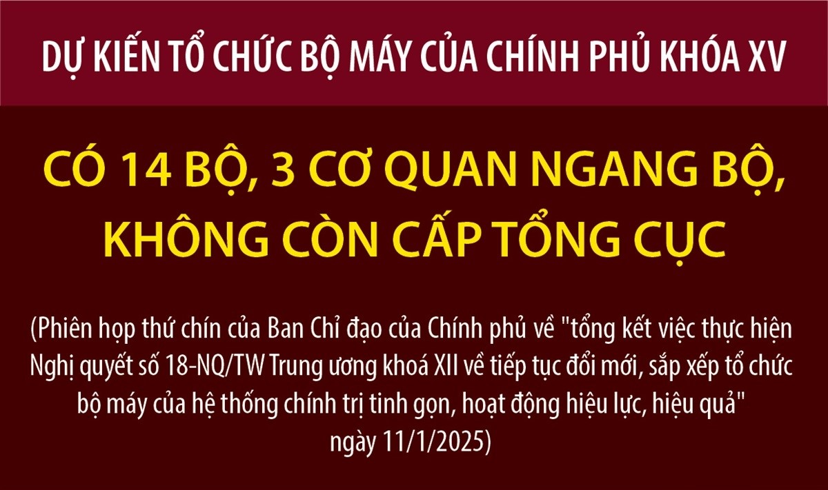 Dự kiến tổ chức bộ máy của Chính phủ khóa XV