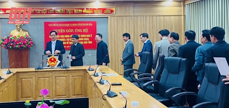 Văn phòng Đoàn ĐBQH và HĐND tỉnh quyên góp, ủng hộ xây dựng nhà ở cho dang nhap m88
