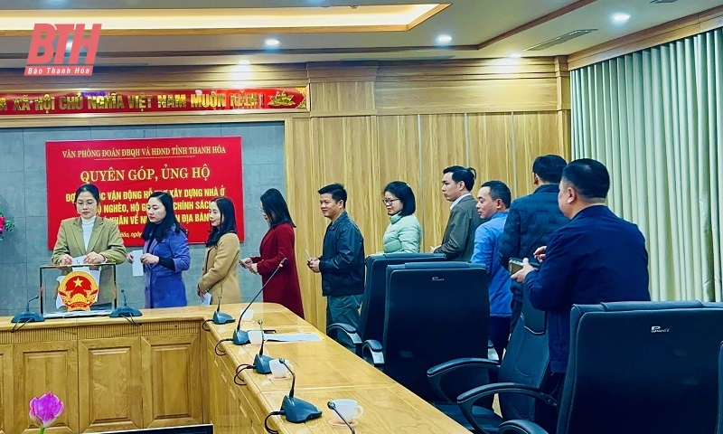 Văn phòng Đoàn ĐBQH và HĐND tỉnh quyên góp, ủng hộ xây dựng nhà ở cho dang nhap m88