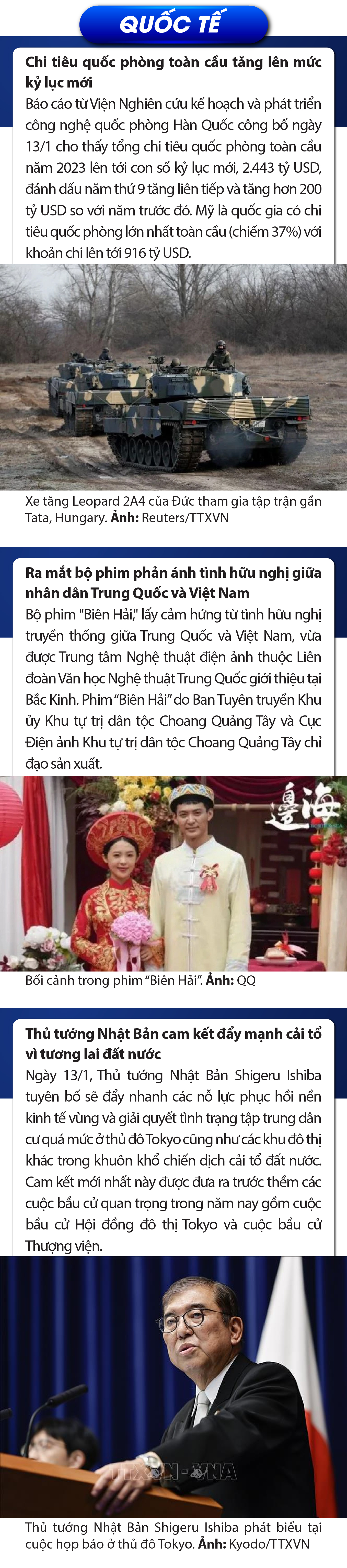 Sự kiện nổi bật trong nước, vao m88 tế ngày 13/1/2025
