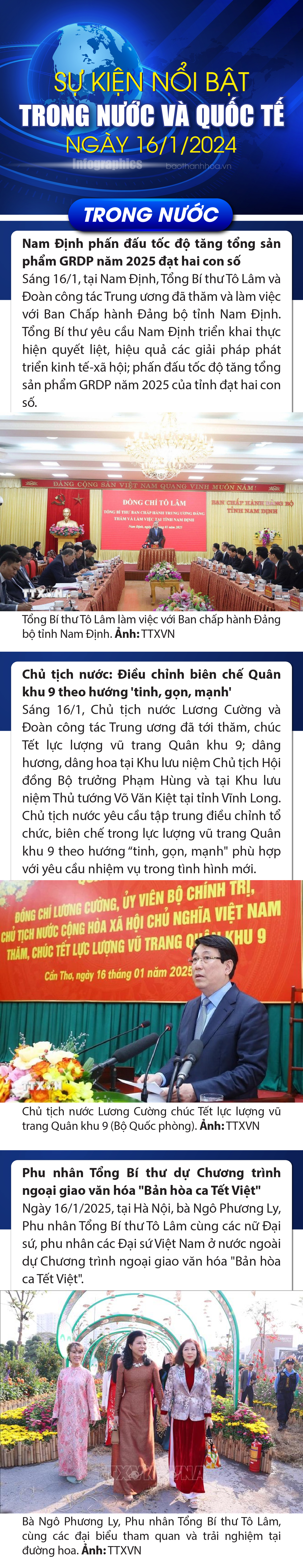 Sự kiện nổi bật trong nước, link vào m88 mới nhất tế ngày 16/1
